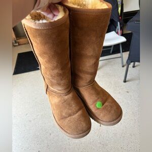 UGG Tan Suede Boots with Shearling